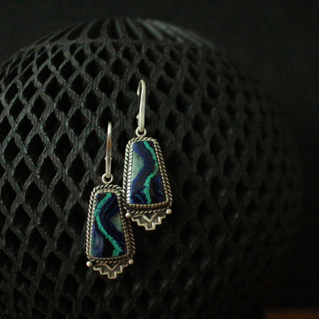 Malachite Azurite Earrings